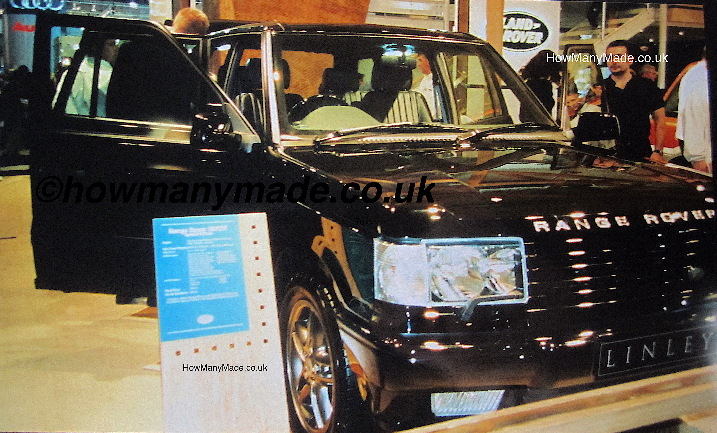 Range Rover Linley London Motor Show Oct 1999. copyright; howmanymade.co.uk copy